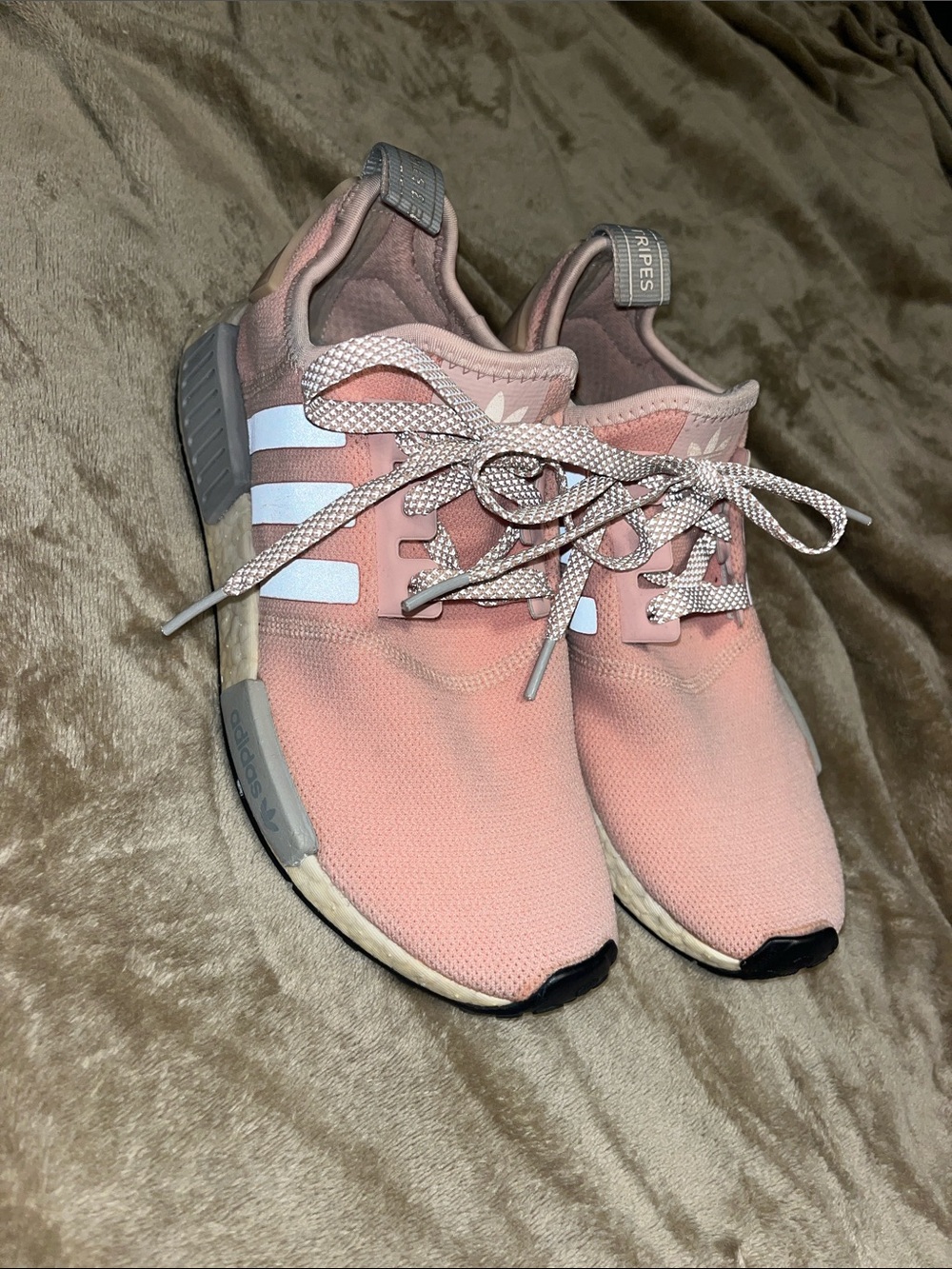 adidas Women Pink and White NMD Style Sneakers